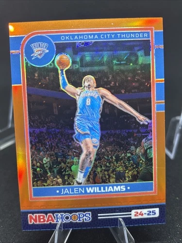 Jalen Williams Orange Prizm Premium /199 2024-25 Panini NBA Hoops #201 Thunder