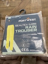 Portwest S451 Sealtex Classic Waterproof Work Rain Trouser Navy Medium New 