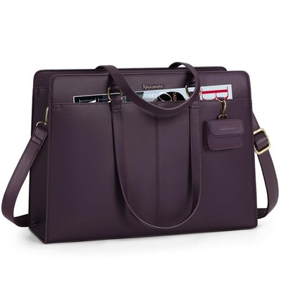 17 Inch Laptop Tote Bag For Women - Waterproof Business Bag With USB Charging Port