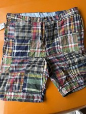 Polo Ralph Lauren Patchwork Madras Shorts Mens 40T/40L Classic Fit 9"