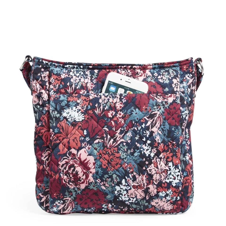 Vera Bradley Triple Compartment Crossbody Purse Cabbage Rose Cabernet - Image 3 of 4