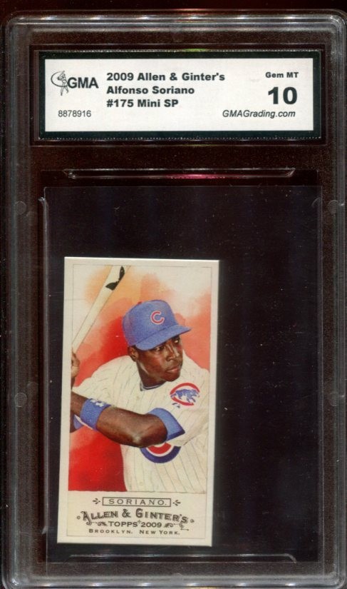 2009 Topps Allen & Ginter Mini #175 Alfonso Soriano - GMA 10 Gem Mint