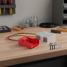 18V to 12V Step-Down Converter for Milwaukee M18 Battery Adapter, DC 12V 20A 240