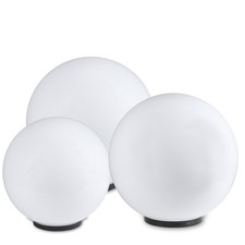 Kugelleuchte  Gartenlampe Außenleuchte 3er Set 20/30/40cm weiß E27 Kugellampe