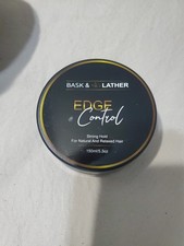 Bask Lather Edge Control Hair Gel Strong Hold, For Natural & Relaxed Hair, 5.3oz