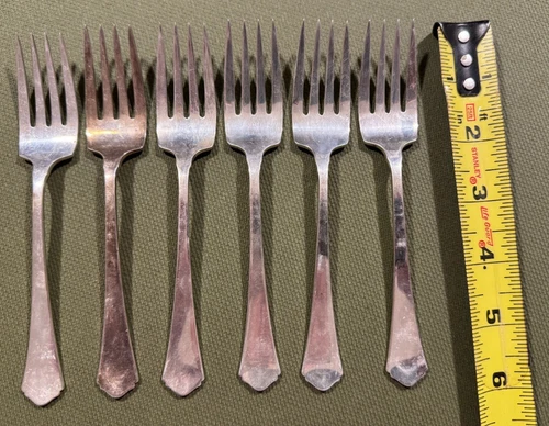 Vintage RW & S Wallace Sterling Sliver Set of 6 Forks 190 grams