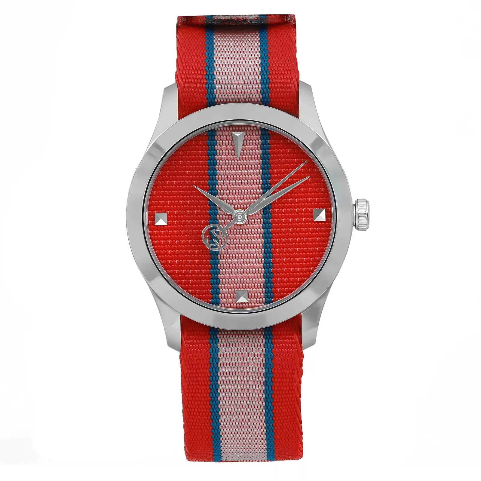 Montre unisexe à cadran rouge et rose Gucci G Timeless acier quartz YA1264070