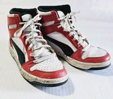Puma Rebound Layup High Top Speckled Red Size 4.5c