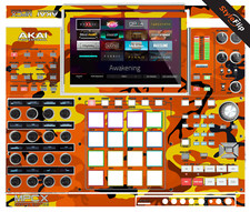 Akai MPC-X SE Skin Camo Orange Protective Decal StyleFlip Skins