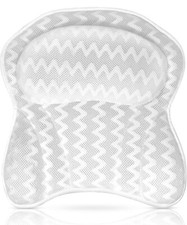 Luxurious Bath Pillow for Tub W/ Suction Cups-Ergonomic For Neck Back Support