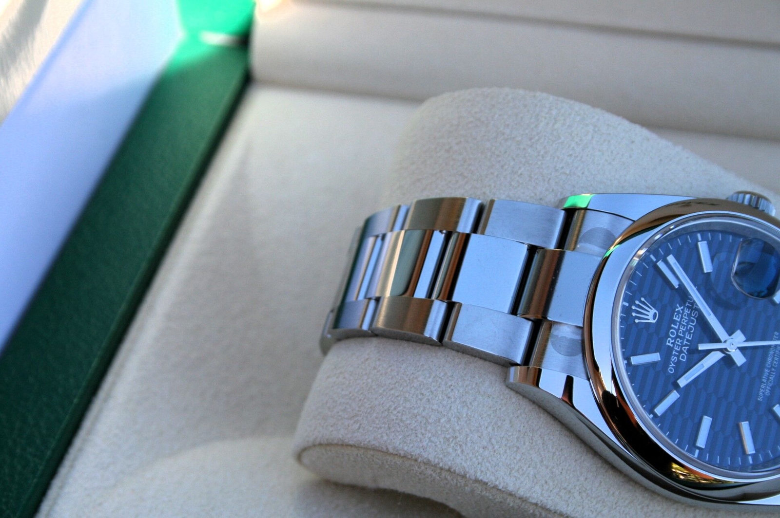 ROLEX 126200 DATEJUST WATCH BLUE MOTIF OYSTER NIB - Image 3