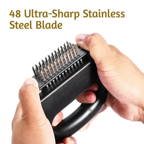 Neu Fleischklopfer mit 48 Edelstahl Ultra Scharfe Nadel Klingen BBQ Werkzeug - Bild 5 von 10