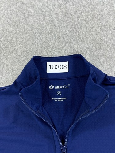 IBKUL Top mezza zip leggero finto collo (donna X-Small) blu - Foto 4 di 12