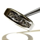 14k white gold .91ct SI3 H diamond mens wedding band ring 5.7g gents 11.5 — photo 6