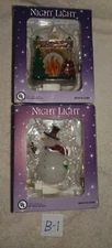 Christmas Night Light Set/2 Cozy Fire and Charming Snowman