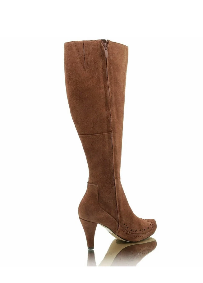 Clarks Ladies Knee High Boot DALIA SIERRA Tan Suede UK 5.5 39