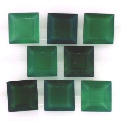 COMMERCIAL EMERALD 8 MM SQUARE CUT CALIBRATED SOLD PER STONE F-2660 TREATED