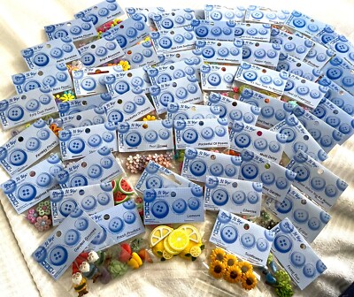 Dress It Up Button Packs - TROPICAL FLORAL SUNFLOWER FRUIT VEG DAISY *71 Auswahl