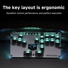 MustFun Hitbox Mini Stickless Controller Suitable For PC/PS3/PS4/Switch Black