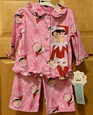 Elf on the Shelf Girls' Pink 12 Months 2 pc Pajama Set