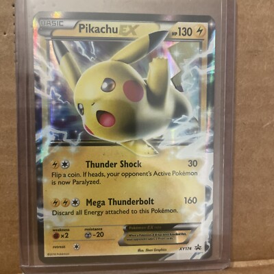 【本日限定】【旧裏、海外版】PSA7 ピカチュウEX XY174 PROMO ULTRA RARE Pikachu EX Black Star Promo XY174 Pokemon Holo Foil