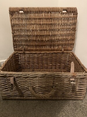Vintage Original Fortnum & Mason Hamper Basket 19.5”/49cm Wicker