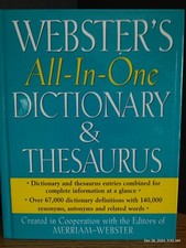 Webster's All-In-One Dictionary and Thesaurus -  2008 - 4th printing 2010