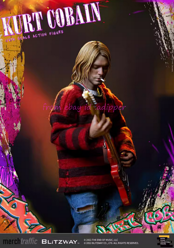 Perfect Blitzway 1/6 Kurt Cobain Nirvana Action Figure In Stock