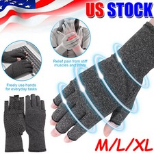 Copper Compression Gloves Medical Arthritis Pain Relief Hand Support Brace Glove