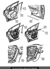 11-23 Dodge Charger Left Rear Door Belt Inner Weatherstrip Factory Mopar New Oe