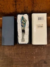 SPECTACULAR UNCOMMON LSARTS BS-43 HANDBLOWN GLASS SWIRL WINE BOTTLE STOPPER