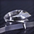 size 6, vintage Mexican sterling silver 925 handmade dolphin band ring
