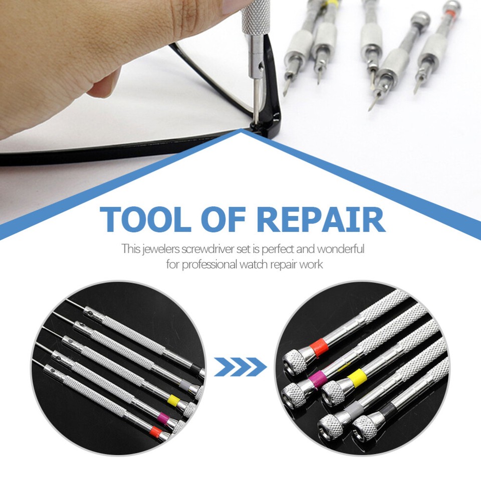 5 Pcs Eyeglass Repair Kit Screwdriver Precise Screwdrivers Work eBay