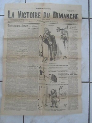 OLD NEWSPAPER LA VICTORIA DU SUNDAY 2 OCTOBER 1927 LE CLOU DE TANNENBERG