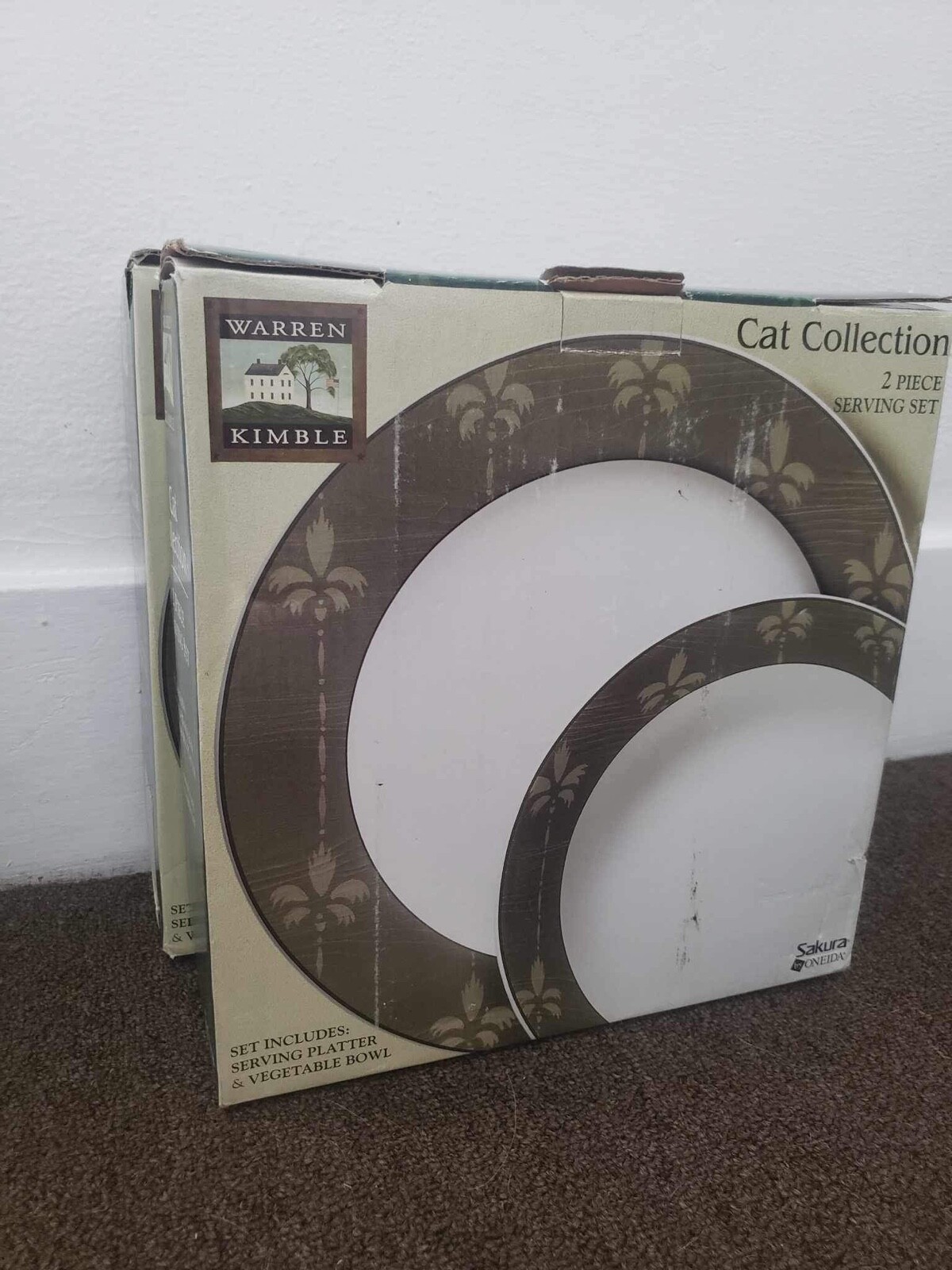 Warren Kimble plate and bowl set new in box