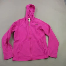 North Face Jacket Girls Large Long Sleeve Pockets Lightweight Pink Hooded