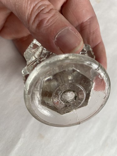 Echter antiker Glasschrank Zugknopf Griff Sandwich Co. of Boston um 1880 - Bild 4 von 16