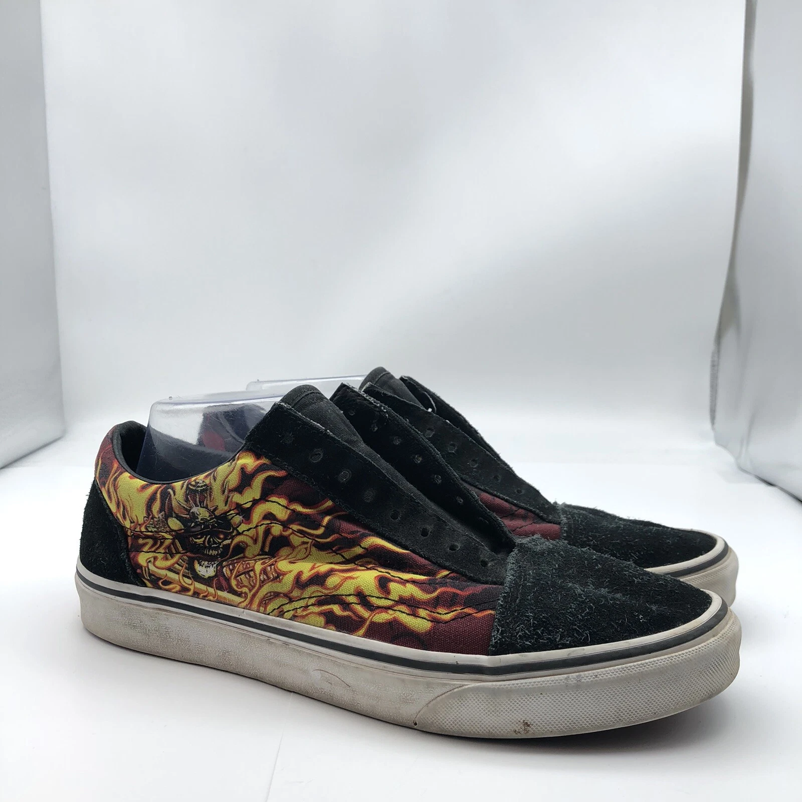 Scarpe da skate Vans Oldol Skoolai Samura Risin basse senza laccia fiam nera uom