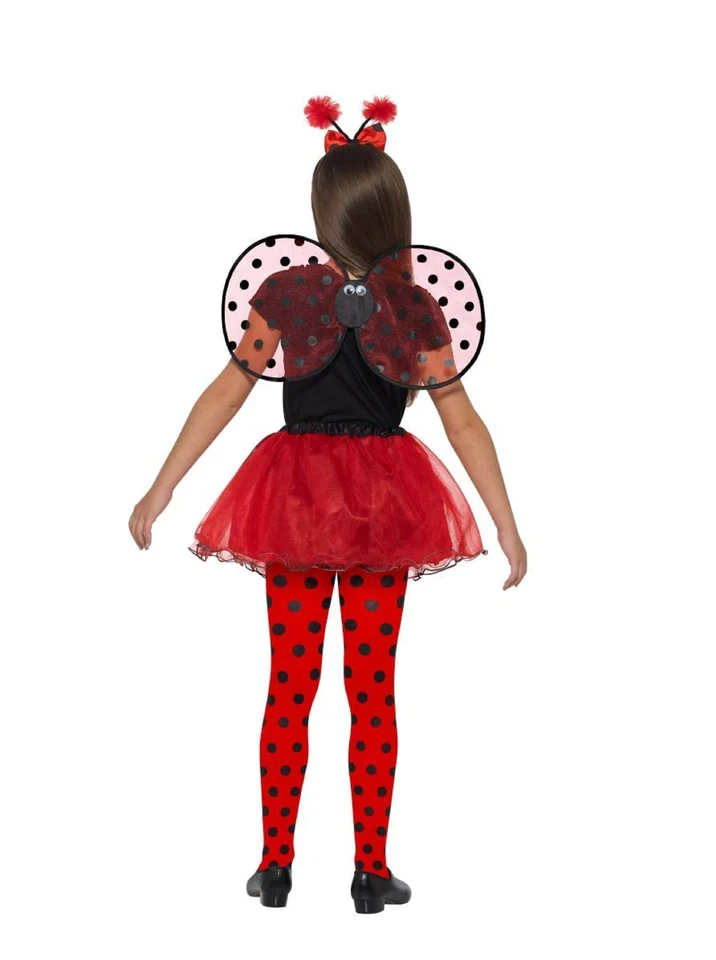 Niñas Ladybird Alas Tutú Diadema Vestido Elegante Día Mundial del Libro Disfraz Accesorio Foto 2 de 3