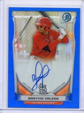 2014 Bowman Chrome Breyvic Valera Autograph Rookie Card 116/150 Auto