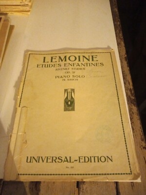 KINDERSTUDIUM LEMOINE PIANO SOLO UNIVERSAL-EDITION