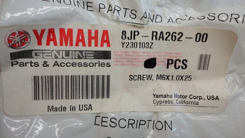SELECT 2014-2017 YAMAHA SNOWMOBILE MODELS MULTI-PURPOSE SCREW 8JP-RA262-00-00 - Picture 2 of 3