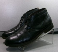 5912361 PFBT50 MENS SHOES SIZE 10.5 BLACK LEATHER CHUKKA BOOTS JOHNSTON MURPHY