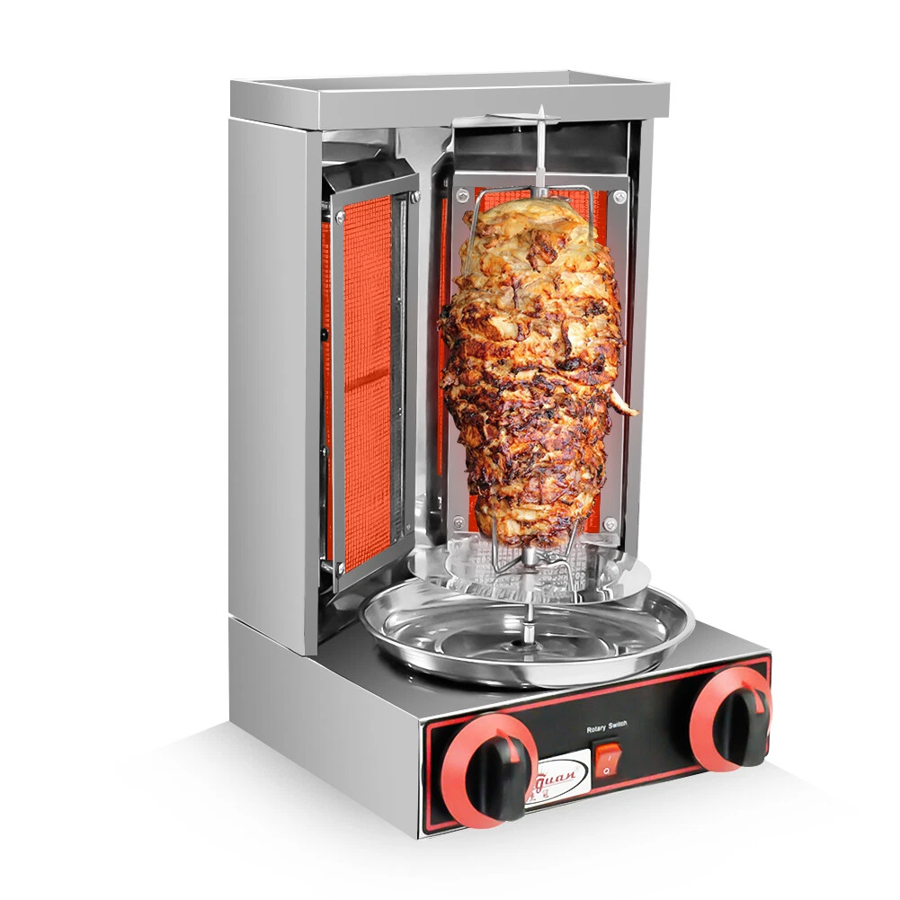 Vertical clearance rotisserie grill