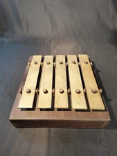 Antique Deagan Door Plate Chime Model 500 5 Tone Xylophone Wooden Box WORKS READ