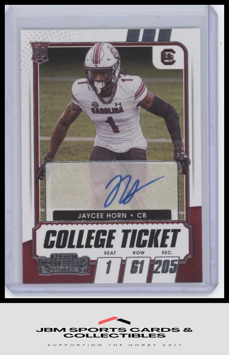 2021 Panini Contenders Draft Picks Auto #212 Jaycee Horn