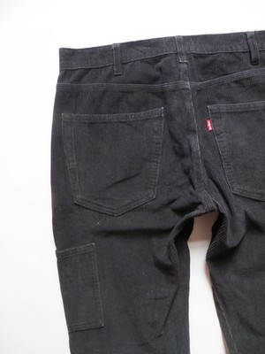 Levi's Worker Cord Jeans Hose W 32 /L 32 Schwarz Breitcordhose Zollstocktasche !