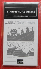 Stampin Up Charming Landscapes Embossing Folders Christmas Village Mountains