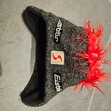 nowa czapka miś polarny niebieska z żółtymi włosami one size