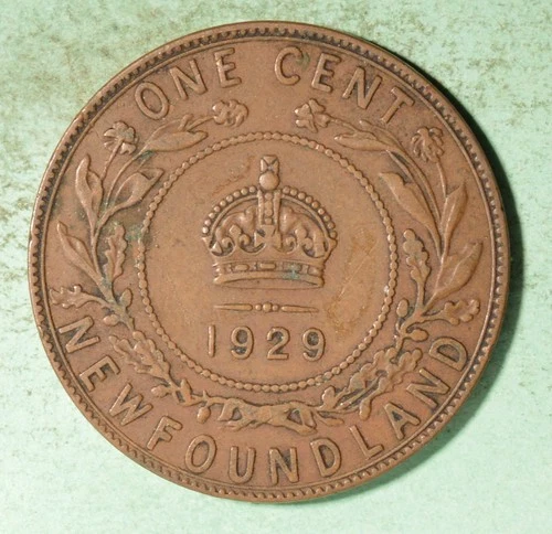 1929 Newfoundland Large Cent — photo from another recent sale